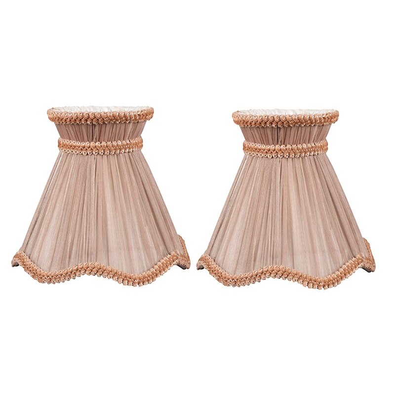 Kaars Kroonluchter Lampenkap Set Van 2 Clip On Licht Lampenkap Wandlamp Stof Licht Schaduw