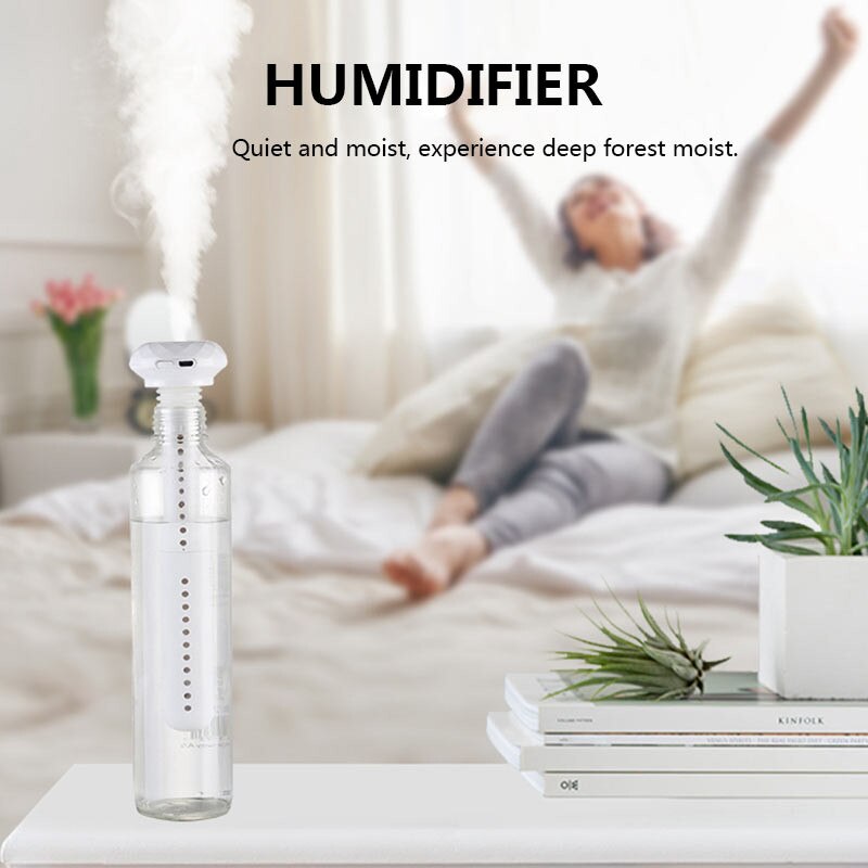 Eloole usb portabel luftfuktare munkflaska aromdiffusor dimmaskin för luftbefuktning på hemmakontoret avtagbar