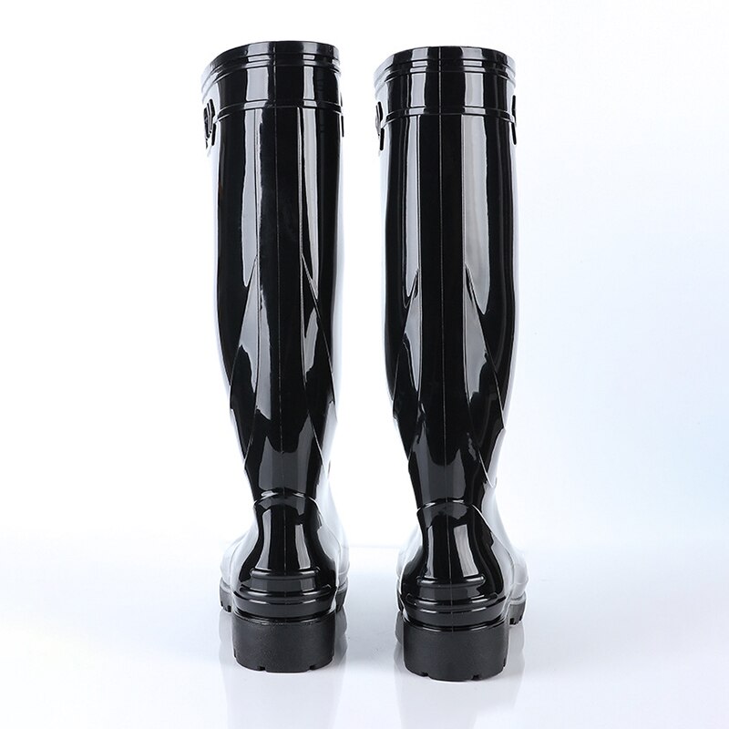 Men's Safety Work Rainboots PVC Waterproof Water Shoes Man Autumn Non-Slip Knee-High Rain Boots