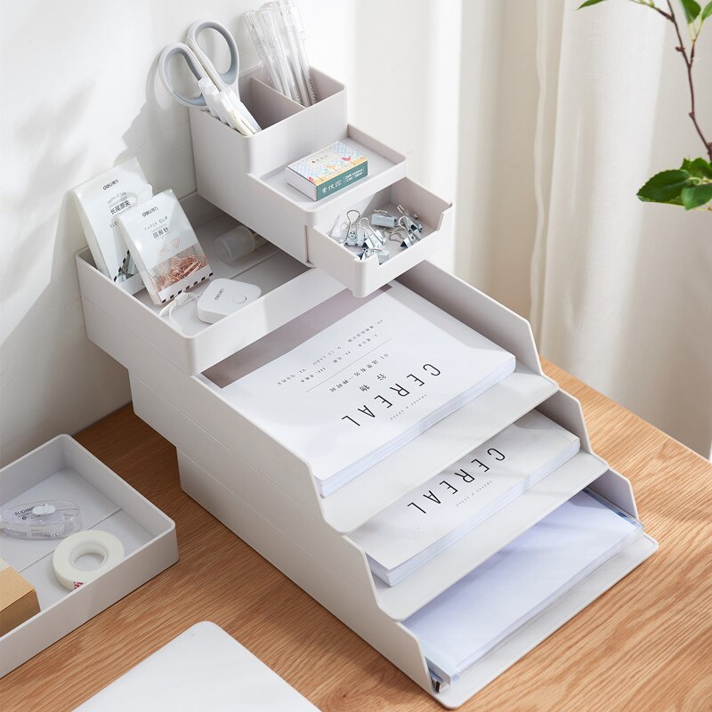 Desktop Storage Box Office File Document Organizer Storage Drawer Sundries Cosmetics Stationery Organizer Home Office Supplies