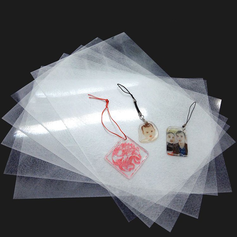 Encolhedores de filme para encolher 0.3mm, encolhedor de folha de plástico, arte para jantar, faça você mesmo, resina de cura uv, decoração criativa a4 inprimível, 10 peças materiais diy