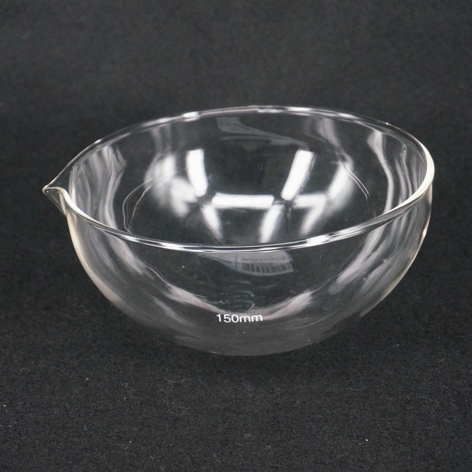 150mm Diameter Glass Evaporating dish Round bottom with spout For Chemistry Laboratory
