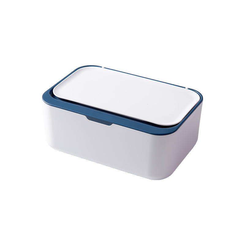 1Pcs Plastic Tissue Box Storage Case Wet Tissue Box Toilet Paper Container For Home Car Tissue Paper Dispenser: Blue