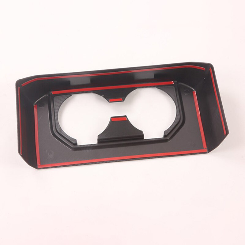 -reposabrazos central de fibra de carbono, cubierta para portavasos, marco embellecedor, pegatina, accesorios para ford raptor  f150