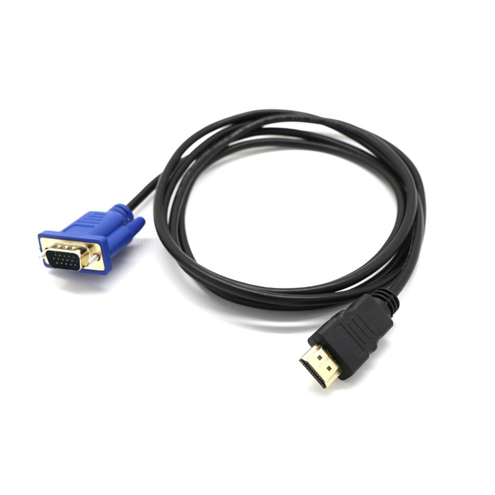 1m hdmi til vga d-sub male video adapter kabel ledning for hdtv pc datamaskin skjerm video adapter kabel