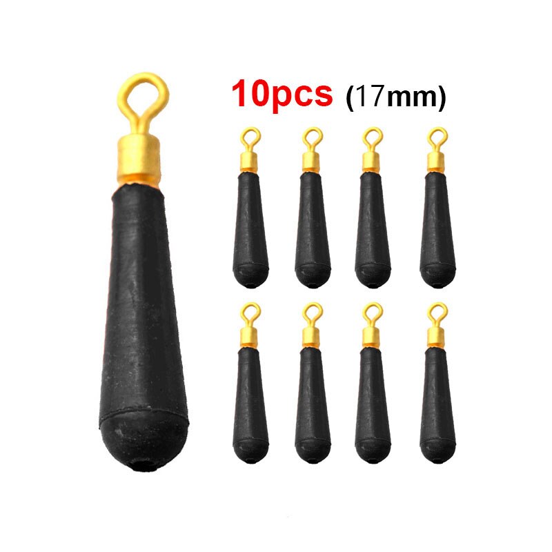 10-100pcs Copper Head Rubber Bobber Drift Fishing Floats Seat Vertical Fishing Float Rotation Buoy Seat Bobber Accesories: 17mm 10PCS