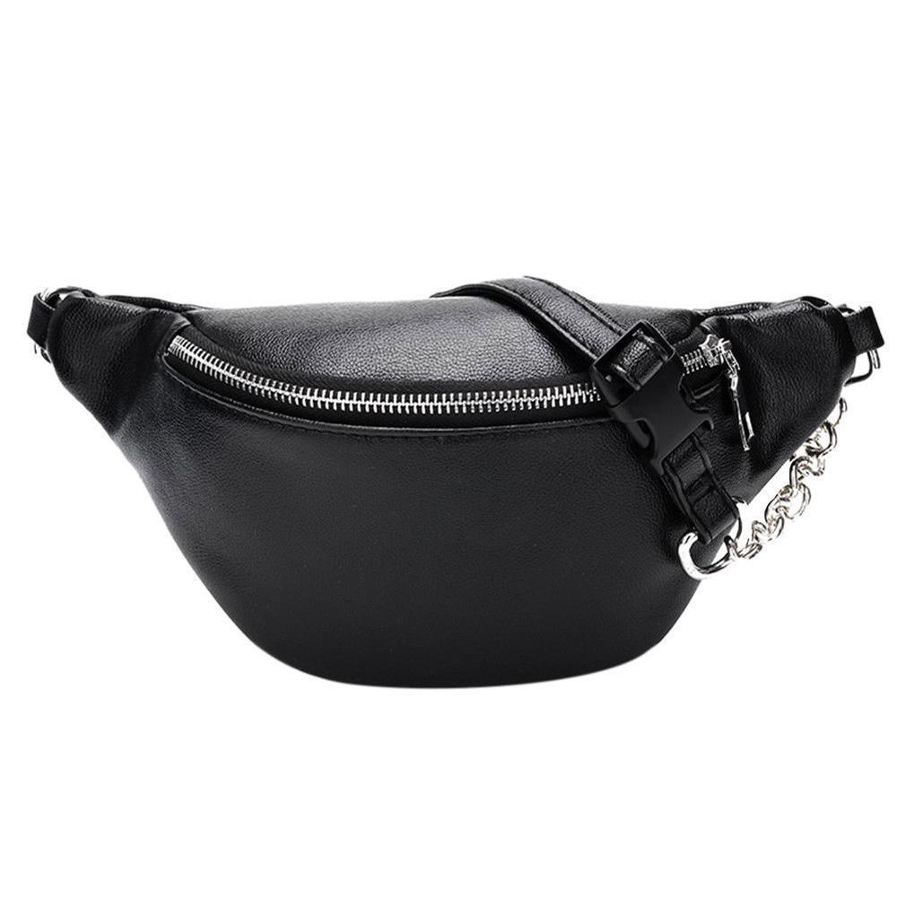 2022 neueste Stil Frauen Männer Taille Tasche Fanny Pack PU Tasche Gürtel Geldbörse Kleine Geldbörse Handy Schlüssel Beutel Weiß Schwarz taille Packs