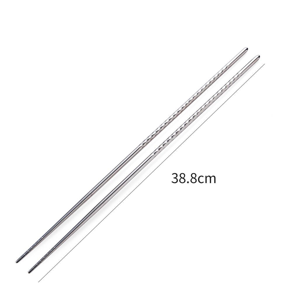 1Pair Stainless Steel Chopsticks Pot Long Chopsticks for Frying Food Cooking Healthy Chop Sticks Kitchen Tool Mildewproof