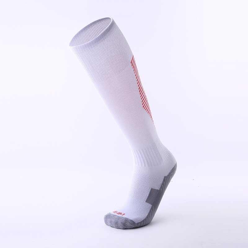 Brothock winter thick adult football socks towel bottom deodorant wear men running football soccer socks factory direct: Red and white