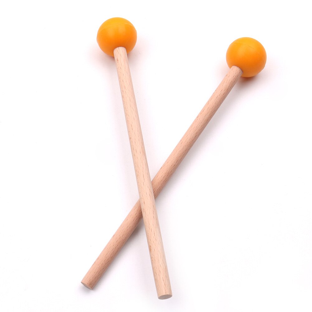 1 par tungetromme trommestik xylofon marimba hammer til børn voksen percussion instrument tilbehør: Gul