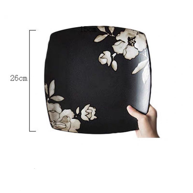 Japanese Handmade Ceramic Dinnerware Dinner Plate Lunch Plate Water Cup Fruit Wedding Decor Tableware Kitchen Utensil: 10 inch plate