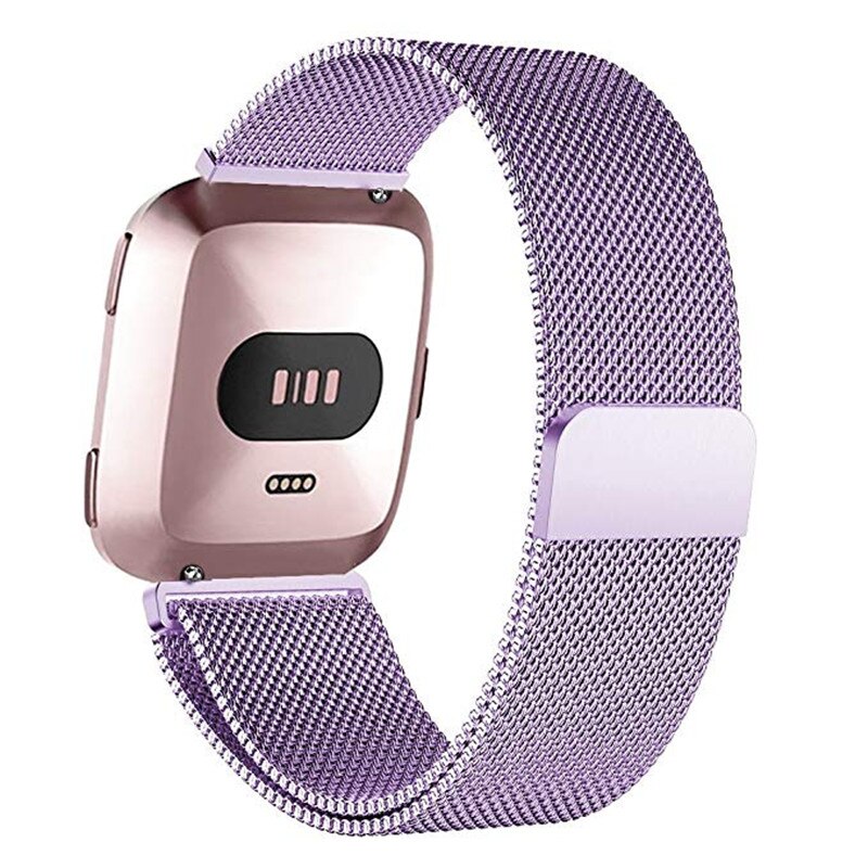 Metal Stainless Steel Band For Fitbit Versa/Versa 2 Strap Wrist Milanese Loop Magnetic Bracelet Male Lady Size Smart Accessories: 5
