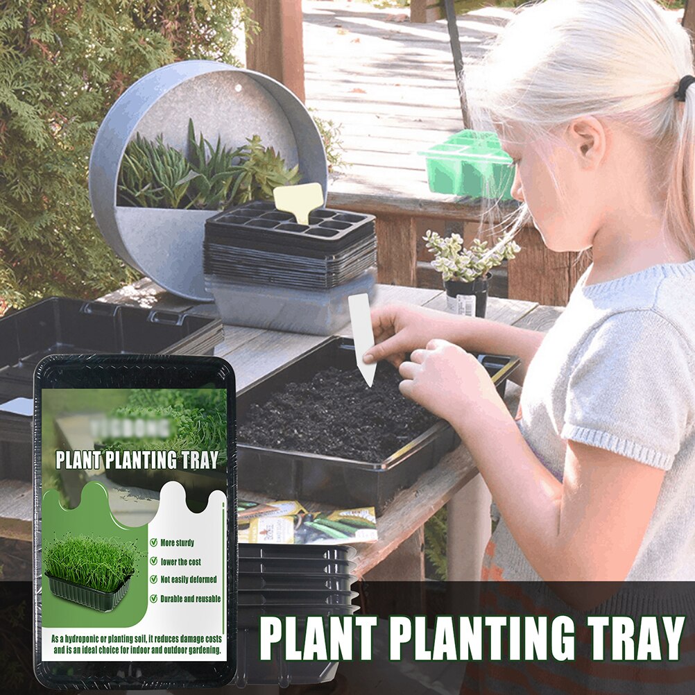 Plant Seedlings Tray Garden Growing Plate Planting Sprout Trays Seed Base Breeding Box Plant Germination Nursery Tray