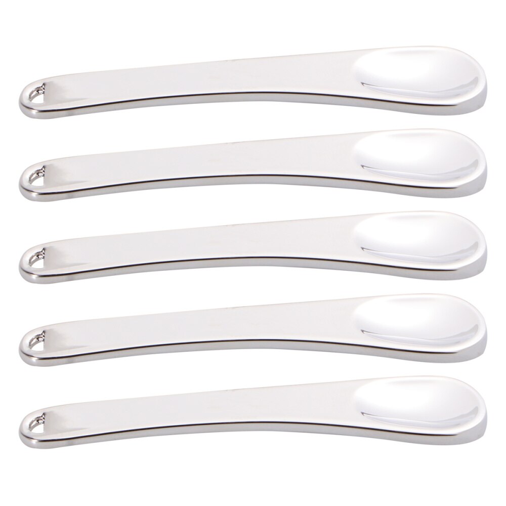5Pcs Mini Makeup Spoon Premium Metal Spatula Beauty Scoop Skincare Tool For Face Mask Cream Moisturizer Kit Golden: Red