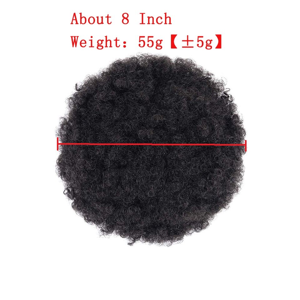 SHANGKE-coiffure courte synthétique bouffante haute, coiffure Afro crépue bouclée, queue de cheval à cordon, Chignon avec Clip