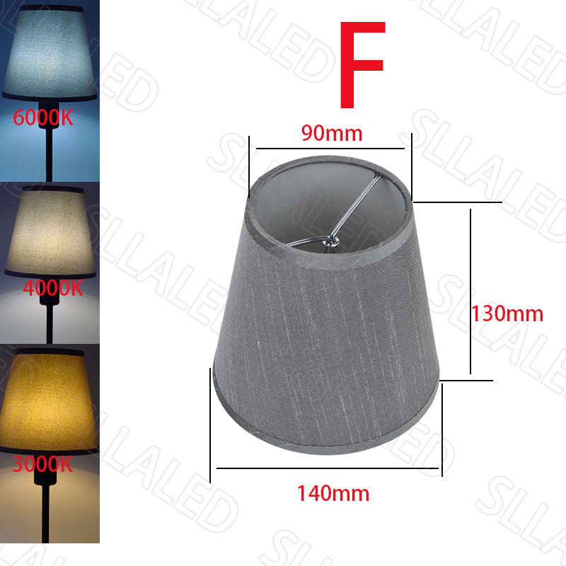 Pantallas de tela para lámpara de pared, tela translúcida moderna para el hogar, mesita de noche, cubierta de iluminación de escritorio, tulipanes para lámpara de mesa: Gris