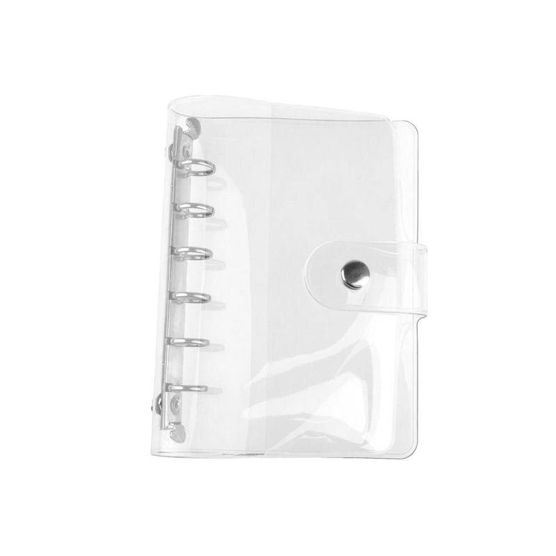 1Pcs Transparent Plastic Clip File Folder A4/A5/A6/A7 Notebook Loose Leaf Ring Binder Planner Agenda School Office Supplies: A7