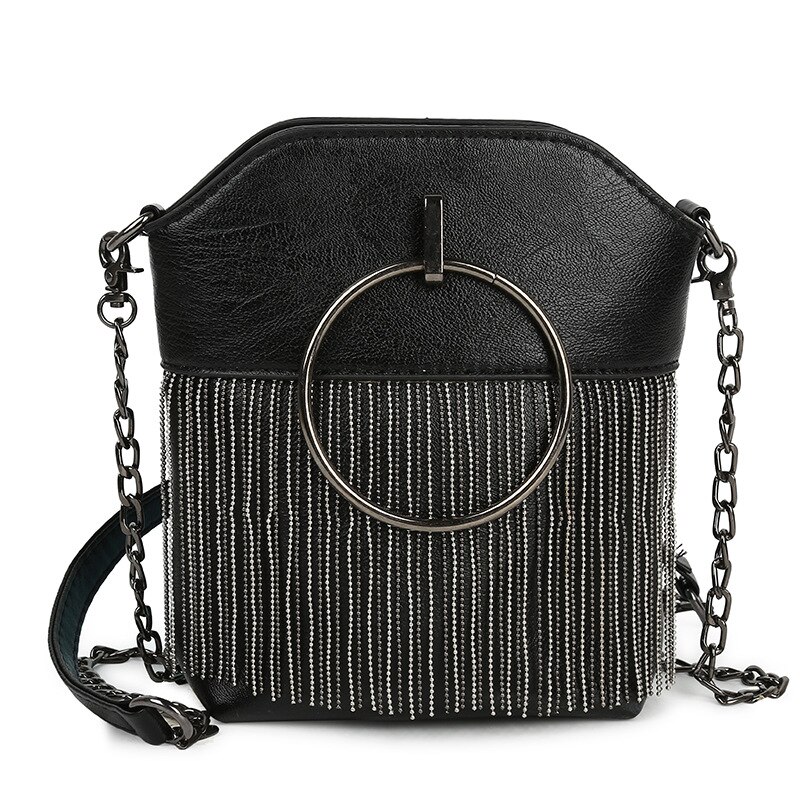 Women's Fringed Crossbody Bag Calm Atmospheric Shoulder Bag Trendy Wild Women's Bag: Style 5