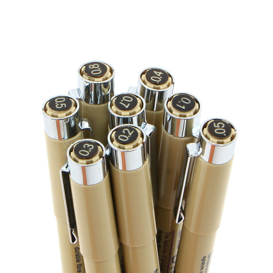 Excellent Black Technical Graphic Fine Line Drawing Pen Sketch Ink Marker Pen 0.05-0.8mm For Hook Line Painting Pen