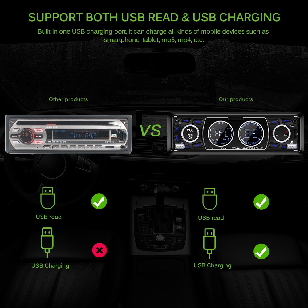 DC 12V Classic Car Radio Multimedia Video Player Universal Auto Stereo Car Multimedia Player Auto Radio