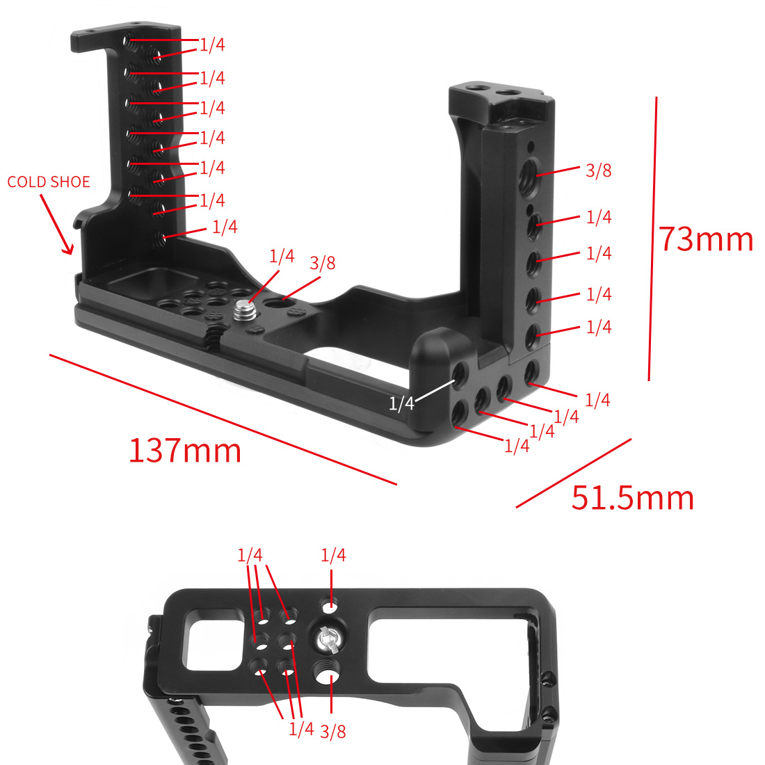 Per Canon EOS M6 Mark2 Cage Fotocamera DSLR Professionale Gabbia Grip Staffa di Protezione Gabbia Piastra A Sgancio Rapido per EOS M6 macchina fotografica