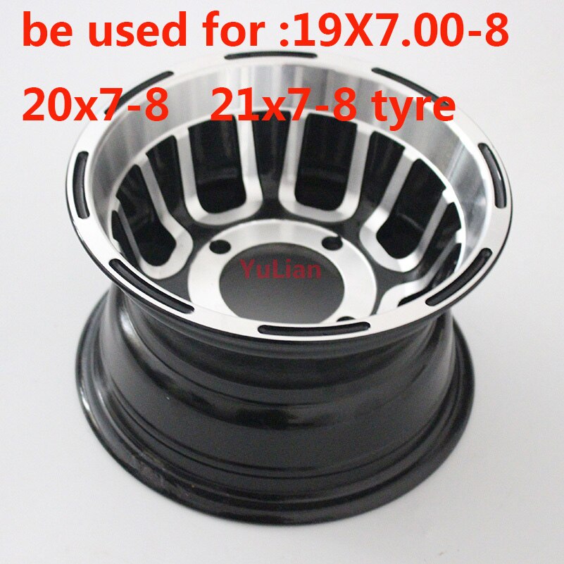 Neumático de vacío de 20x7, 00-8, 20x7, 8, 21x7, 8, para go kart de cuatro ruedas, tamaño de la motocicleta, cubo de rueda de rodamiento de 8 pulgadas, llanta de aluminio ATV