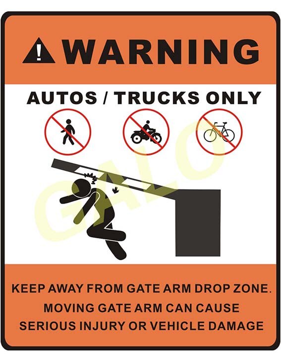 GALO SLIDING GATE / SWING GATE /BARRIER GATE WARNING SIGN For automatic doors: C