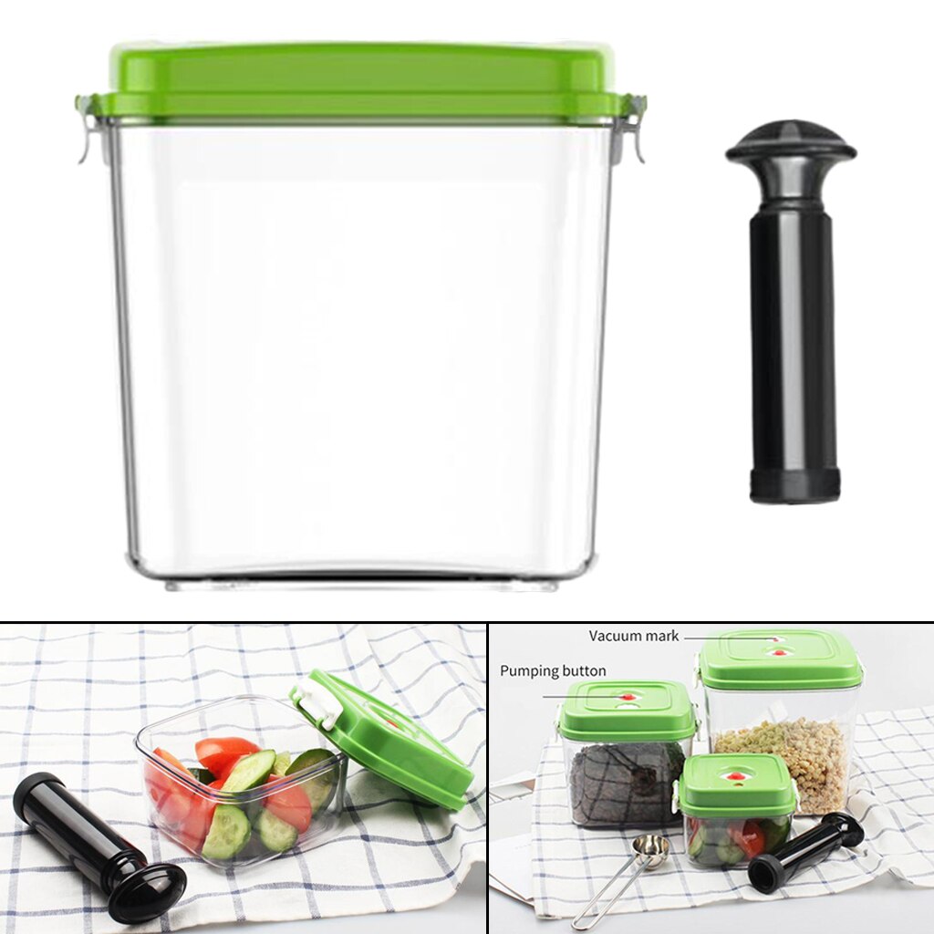 Plastic Vacuum Seal Containers Set Stackable Airtight for Marinating Food