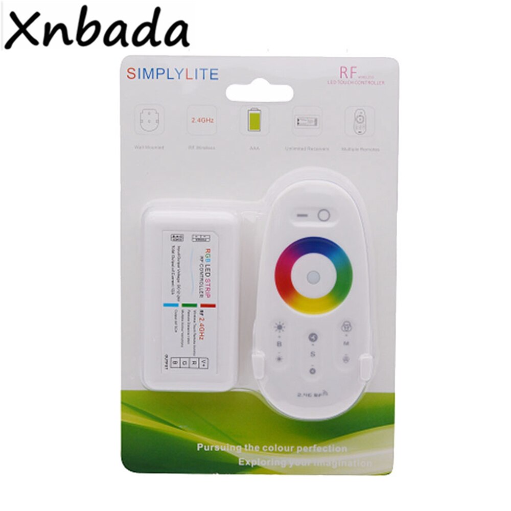 2.4G Wireless RF RGB Led Strip Controller Dimmer With Wall Mounted Touch Remote For RGB Led Strip DC12-24V
