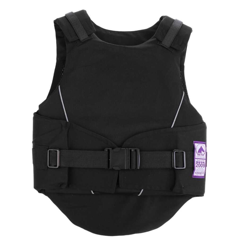 Premium EVA Equestrian Body Protector, Horse Riding Protection Vest for Kids, Comfortable Adjustable, Black