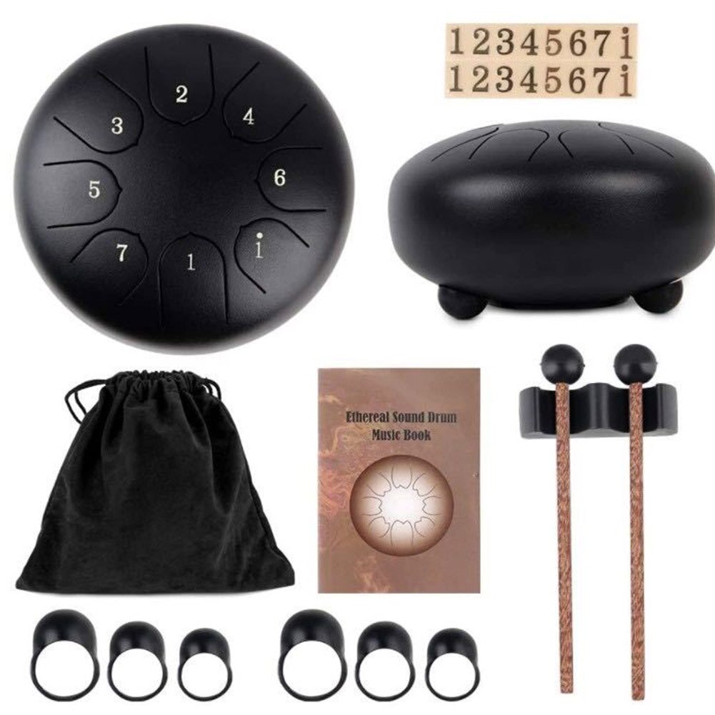 Langue tambour 6 pouces acier langue ensemble de tambour 8 air main Pan tambour tampon réservoir bâtons sac de transport Instruments de Percussion accessoires