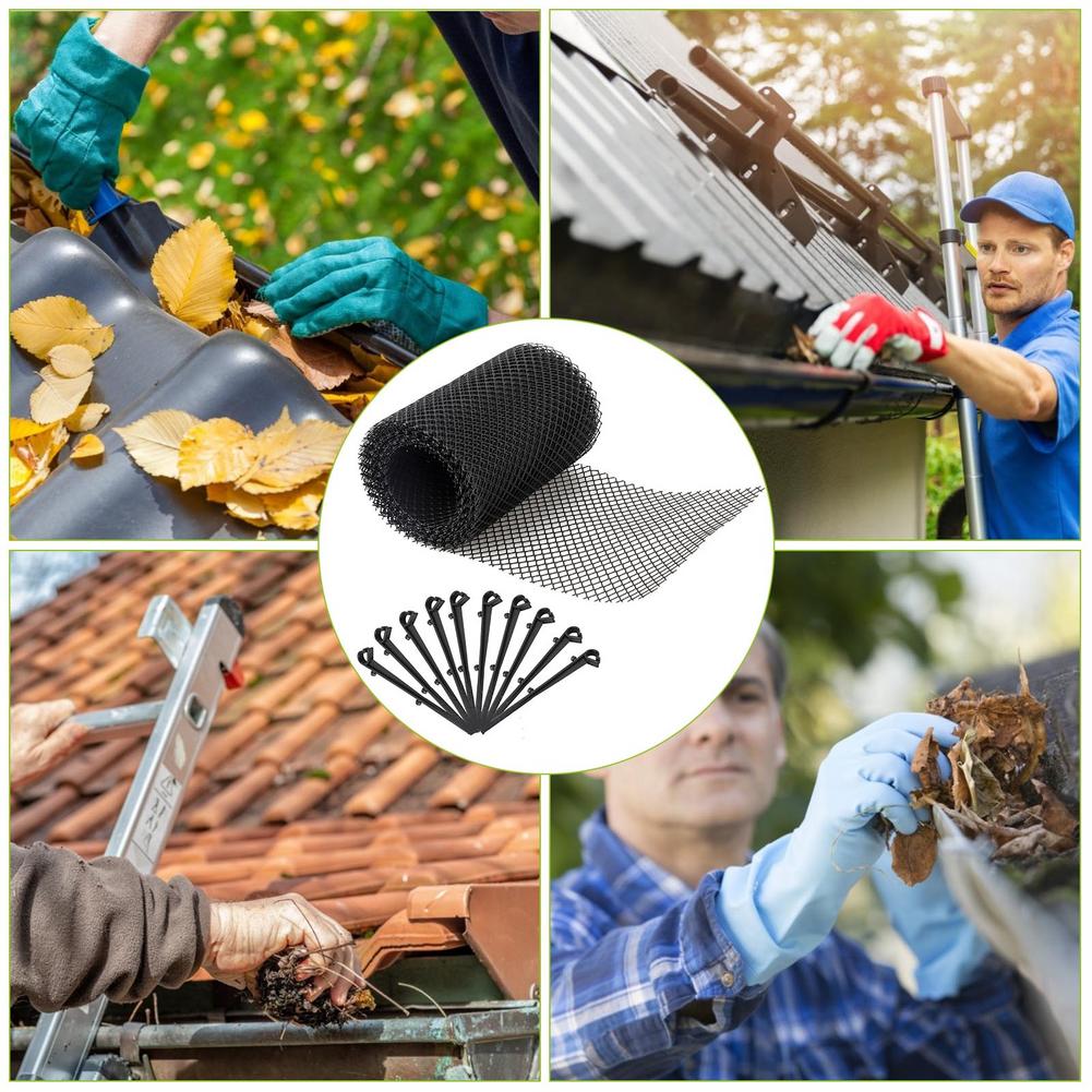 Guard Gutters Anti Clogging Mesh Cover Balcony Easy Install Gutter Guard Flexible Drain Reduce Overflow Cleaning Tool