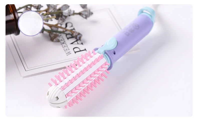 Elektrische Haar Styler Curler Curling Irons Trockner Reise Haarglätter Lockenwickler Heißer Pinsel: WHITE