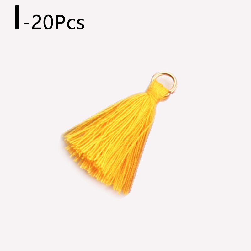 20Stck 3CM Mini Baumwolle Gewinde Stoff Quaste DIY Anhänger Schmuck Armbinde Schlüssel Herstellung Randbereich Handwerk Quasten NäHenne Zubehör: I