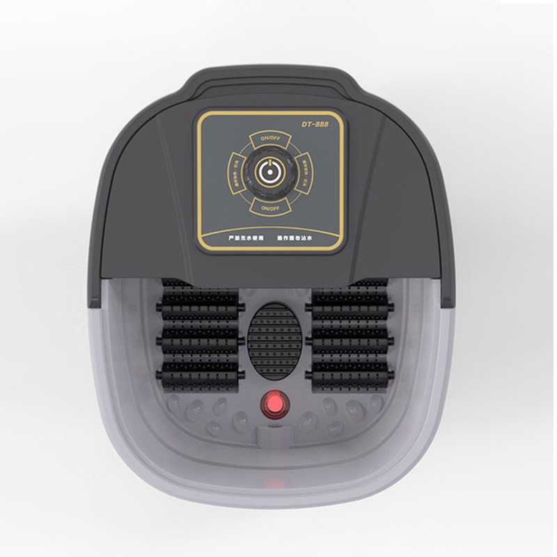 Electric Foot Spa Bath Massager Rolling Vibration Heat Electric Oxygen Bubbles Foot Massage For Relieve Pressure Relaxation 220V