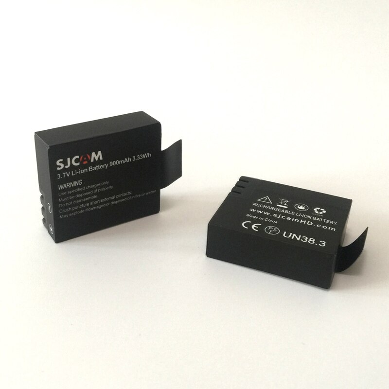 Originele 2 STUKS Batterij 900mAh Oplaadbare Li-Ion Batterij + Dual Charger + SJCAM Medium Size Opbergdoos Voor SJ4000 SJ5000 Serie
