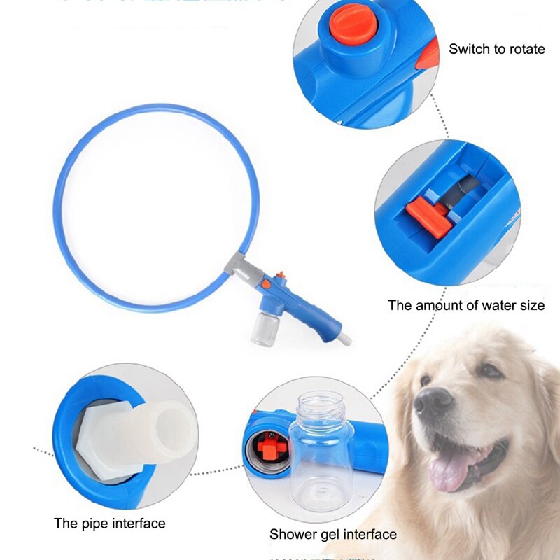 Aaak-360 Graden Surround Snelle Reiniging Sproeiers Voor Huisdier Ring-Vormige Hond Wassen Bad Sproeiers Dierbenodigdheden Huisdier douche Tool