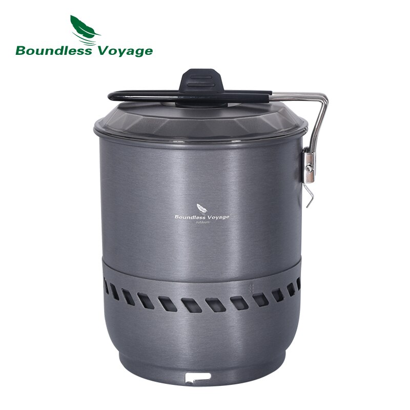 Boundless Voyage Camping Windproof Cooking System with Heat Exchanger Pot Outdoor Stove Cycling Picnic Gas Reactor Cooker BVS01