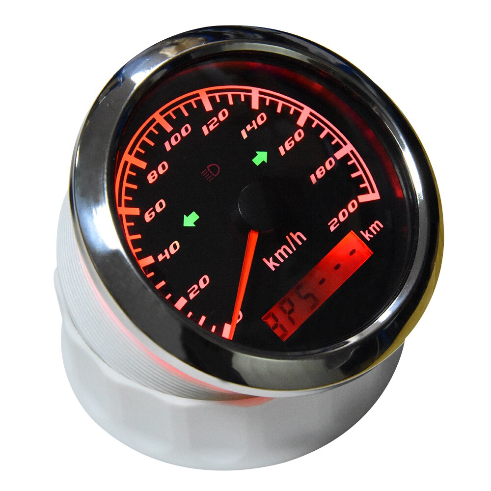 Tachimetro GPS 85MM 200 KM/H con Antenna GPS per motocicletta per auto con allarme cicalino velocità eccessiva e luce di svolta