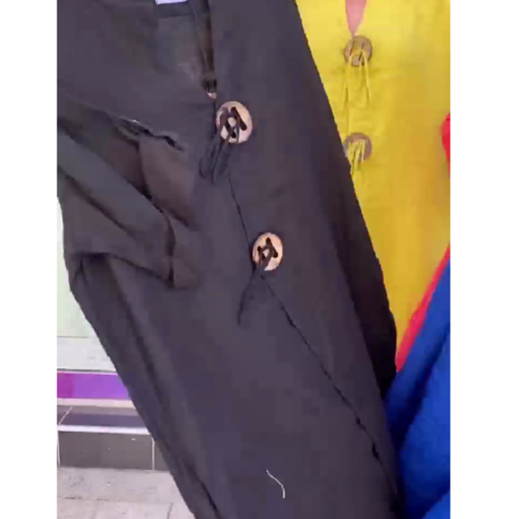 Efterår ensfarvede maxikjoler til kvinder afslappet løs langærmet v-hals knap streetwear ferie basiskjole vesti elegant
