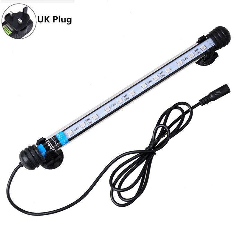 62CM LED Aquarium Beleuchtung RGB Fernbedienung Aquarium Aquarium Amphibien Tauch LED Lampe Arowana Licht 6,2 W Wasserdicht: EU Stecker