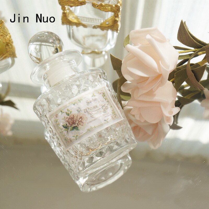 Bouteille de parfum vide en verre de cristal, étiquette palais rétro, décoration pour coiffeuse, bocaux, accessoires pour la maison