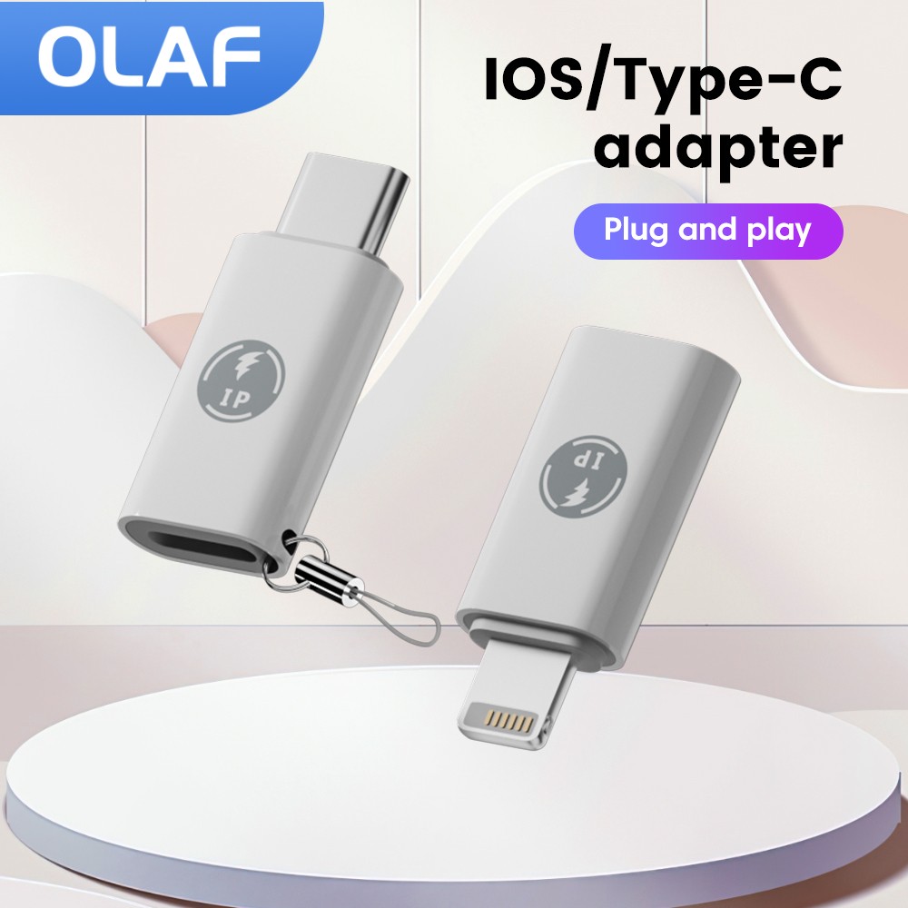 Olaf USB C To Lightning Adapter Fast Charging Type C Female to iOS Male Converter For iPhone 15 14 13 USB C Lightning adapter