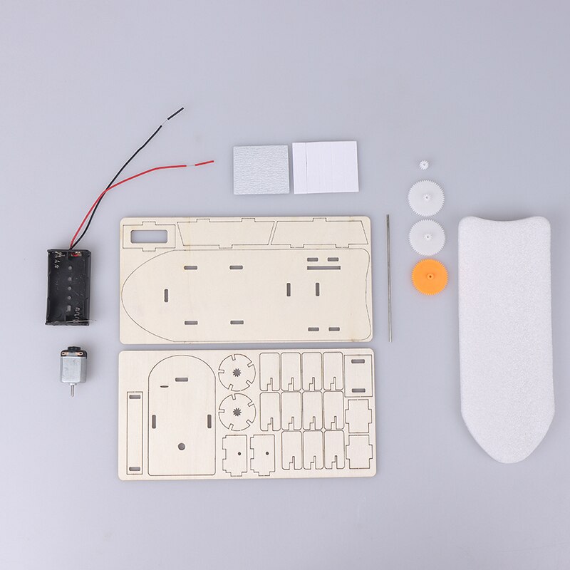 Students DIY Paddle Wheel Ship Assembling Model Educational Toys Material Kits