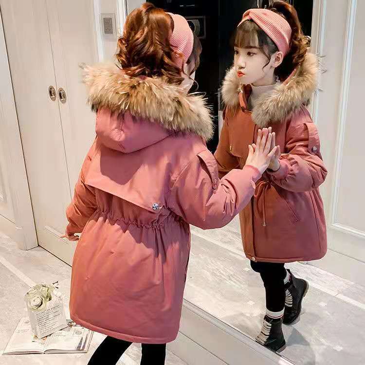 Jacke Für Mädchen Reißverschluss Lange Dicken Mantel Für Mädchen Winter Parkas Oberbekleidung Kleidung 10 12 6-15 Jahre freundlicher der Mit Kapuze Baumwolle