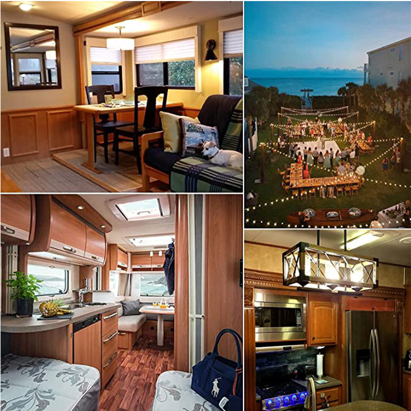 Genixgreen DC AC 12V 24V E14 LED-Birne T22 1W Niederspannungs-Rohrglühlampe E12 Kandelaber LED-Lampe RV Lokomotive Raumbeleuchtung