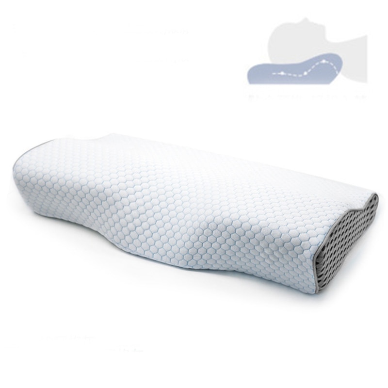 Tencel-oreiller orthopédique à mémoire de forme, oreiller pour douleurs du cou, mousse à mémoire de forme pour relaxation et soins de santé des cervicales