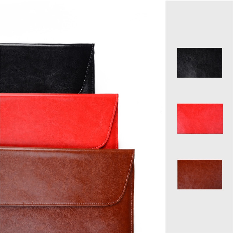 red black brown Special Leather Sleeve Case For Macbook Air 11.6",Air Retina 13.3", pro 15.4" business laptop bag