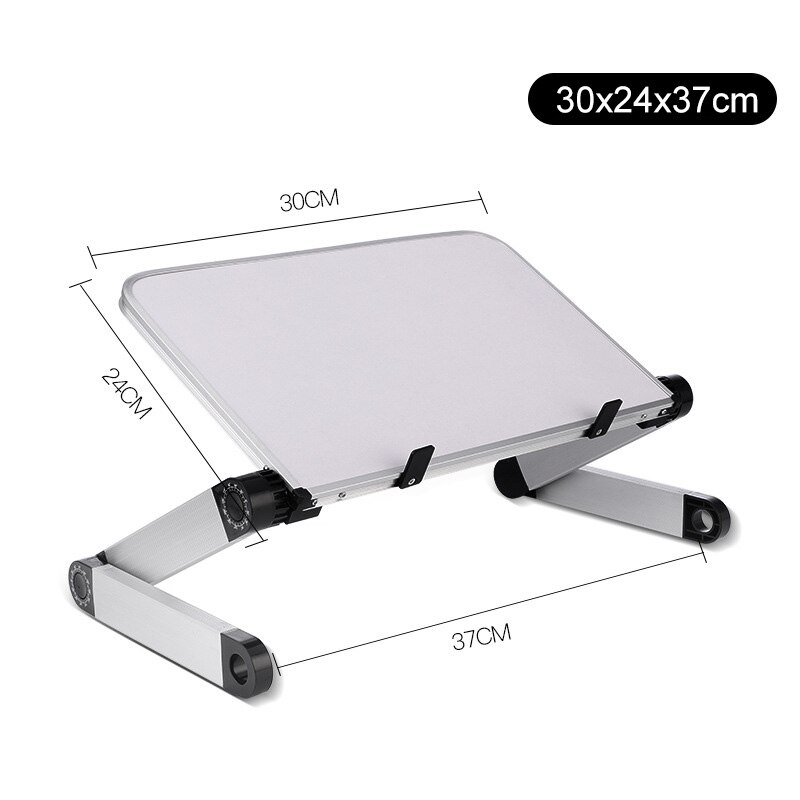 Universal 360 grad einstellung klappbarer laptop-tablet-laptopständer aus aluminiumlegierung für macbook pro notebook-unterstützung laptop-schreibtisch: Weiß (30 x 24cm)