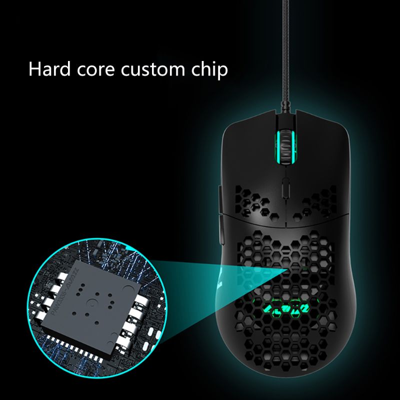 AJ390 Light Weight Wired Mouse Hollow-out Gaming Mouce Mice 6 DPI Adjustable for Windows 2000/XP/Vista/7/8/10 Systems